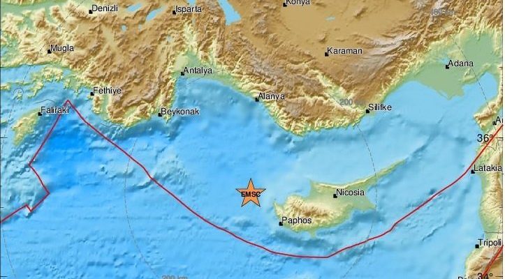 AFAD: Akdeniz açıklarında 6.4 büyüklüğünde deprem